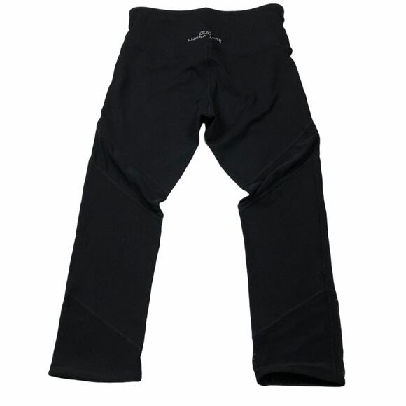 LORNA JANE Black Mesh Cutout Cropped Leggings XS Workout Gym Yoga - Picture 1 of 5